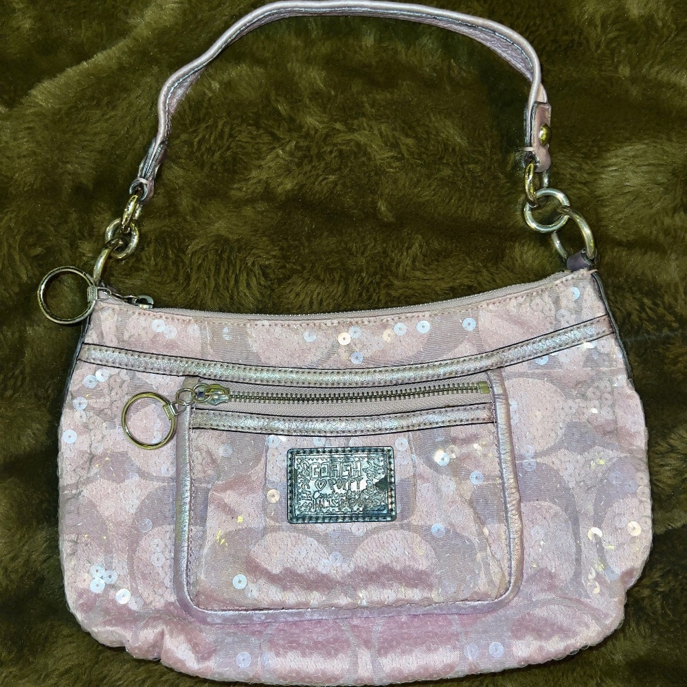 Coach Poppy Sequin Shoulder Bag | Limited Edition Signature Jacquard Purse